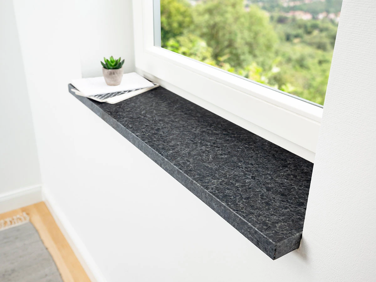 Fensterbank Marmor - Black Antracite Lappato