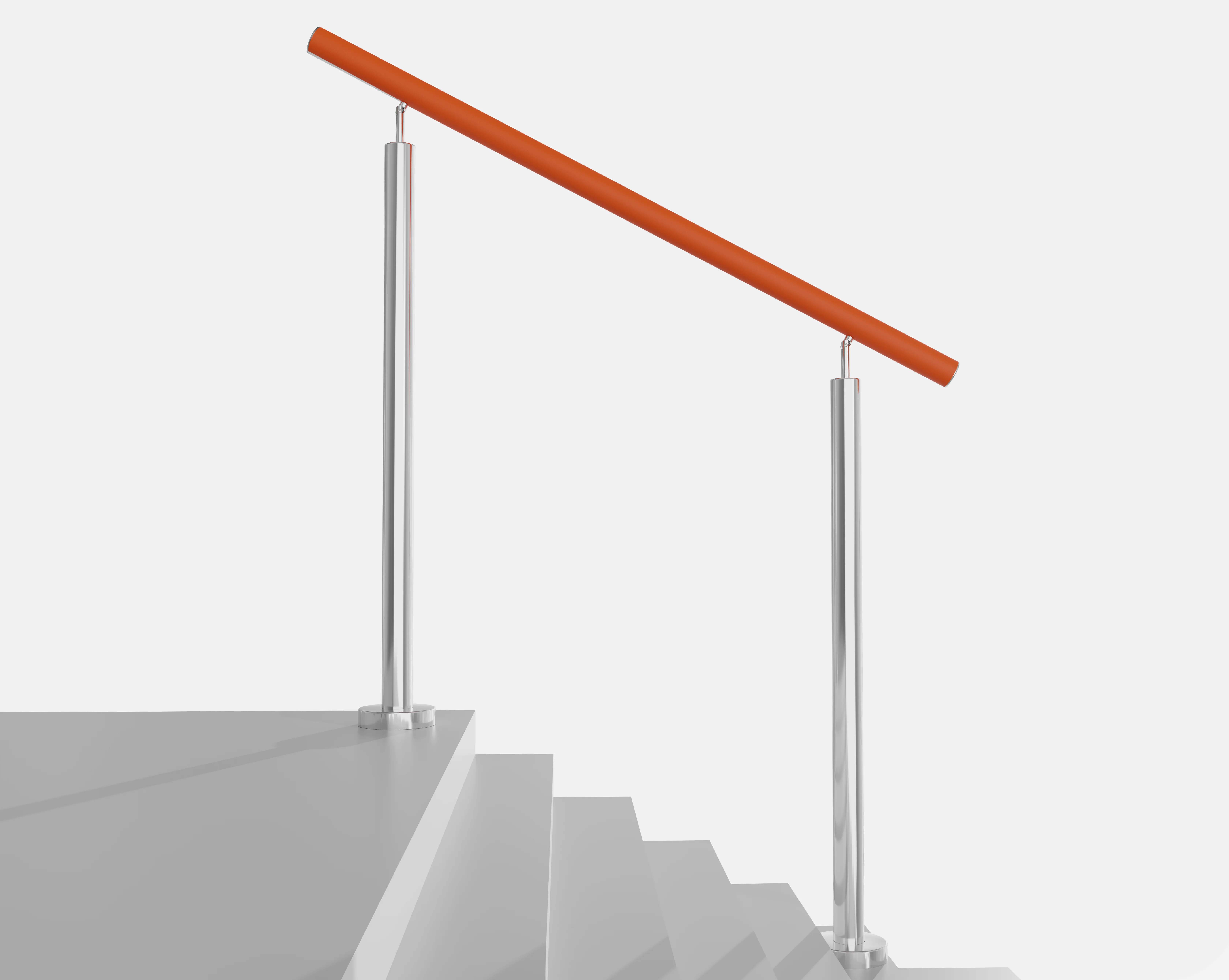 Treppengeländer Edelstahl Orange - Bausatz auf Maß